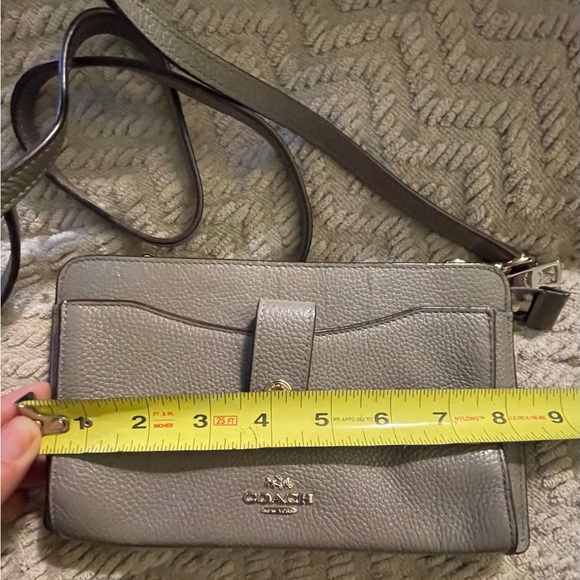 Coach Gray Crossbody Bag with Pebbled Leather - Picture 9 of 13